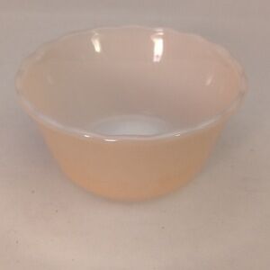 Fire King small 4 inch bowl orange/ gold